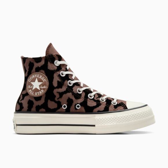 Converse Chuck Taylor All Star Lift Platform Leopard Remix High Top Sneaker 8 - Picture 4 of 9